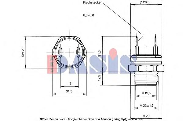 AKS DASIS 751038N Temperature Switch, radiator fan